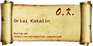 Orlai Katalin névjegykártya