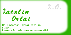 katalin orlai business card